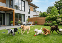 Blog #10- Food allergy sensitive dog breeds playing in the backyard.